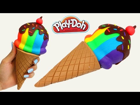 Play Doh RAINBOW Ice Cream Cone Sprinkle! Video