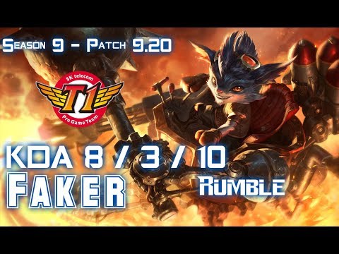 SKT T1 Faker RUMBLE vs PANTHEON Mid - Patch 9.20 EUW Ranked