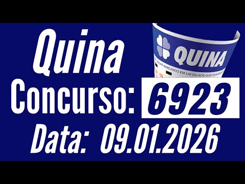Resultado hoje Quina de 09/01 concurso 6923/ Fernando Arruda Loterias