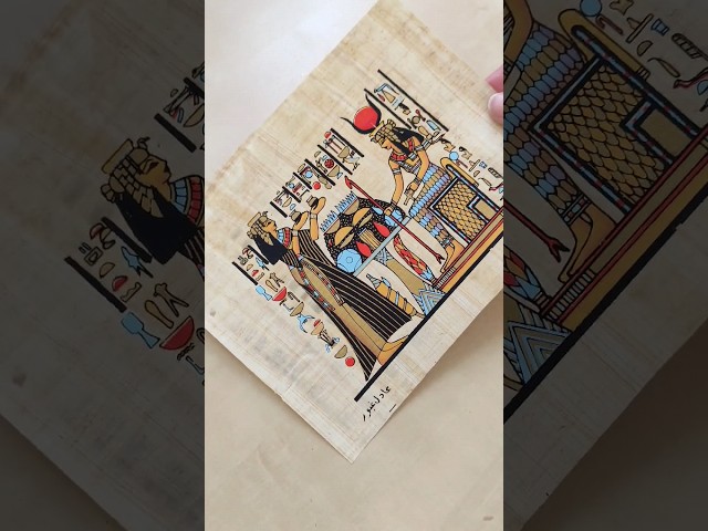 Vídeo relacionado con 15 papiros egipcios en blanco de 12 x 8 pulgadas (30 x 20 cm), faraón antiguo, hojas de papiro del alfabeto, papiros para proyectos de arte, álbumes de recortes e historia escolar, papel de pergamino