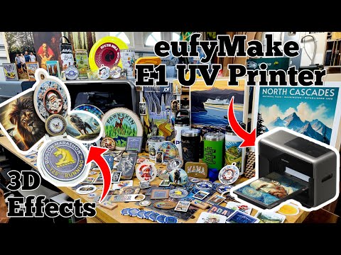 eufyMake E1 UV Printer: 3D Effects, Auto Tilt Rotary, DTF Stickers, Sales & Project Ideas