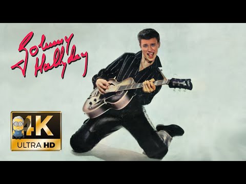 Johnny Hallyday AI 4K Colorized Enhanced - Laisse Les Filles 1960