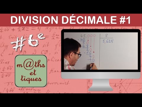 Poser une division décimale (1) - Sixième