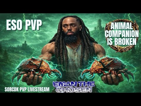 ESO PVP: ANIMAL COMPANION GOES CRAZY!! SORC DK PVP LIVESTREAM