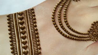 Beautiful back hand jewellery mehndi design  Navra