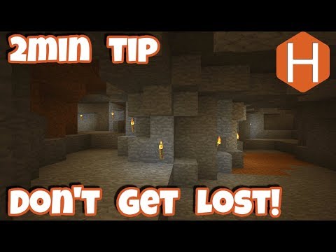 how to not get lost in a cave in Minecraft -2 Minute Tip