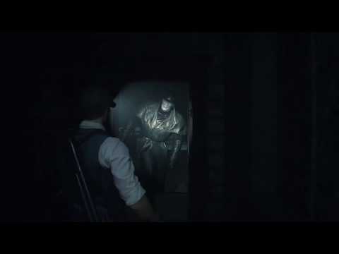 Mr. X funny stare while door is closing (Resident Evil 2 Remake)