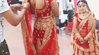 Real bridal double Dupatta setting easy and differ