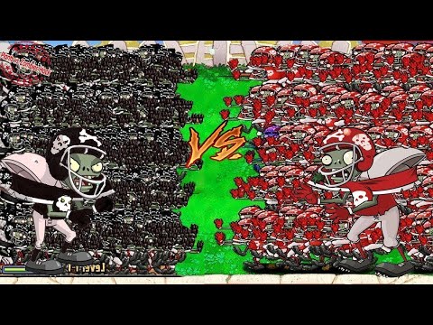 99999 Gargantuar Zombie vs 99999 Football Zombie Plants vs Zombies