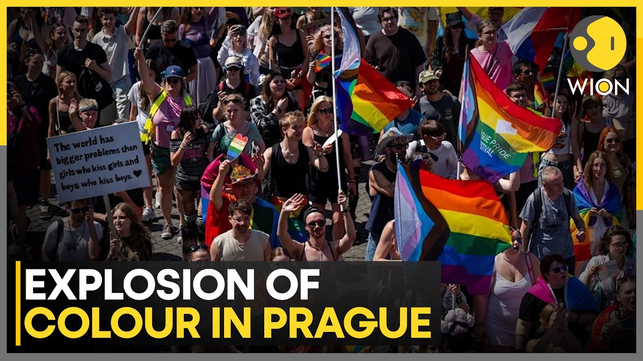 Thousands Join Prague Pride Parade | Peaceful March Draws Celebration and Counterprotests