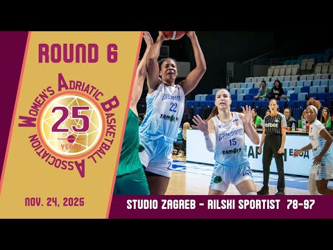 2025-26 WABA Round 6: Studio Zagreb-Rilski Sportist 78-97 (26/11)