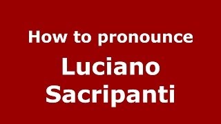How to pronounce Luciano Sacripanti