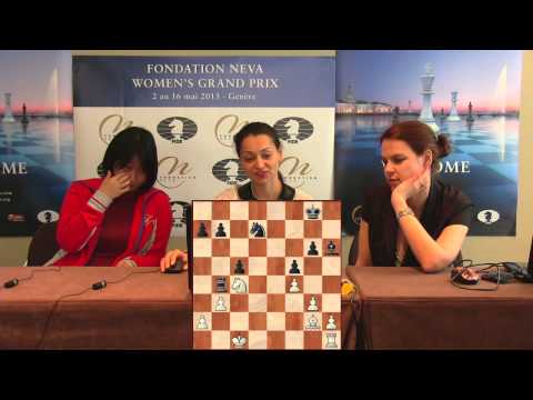 Press Conference Round 8: Alexandra Kosteniuk (RUS) - Wenjun Ju (CHN)