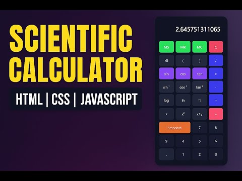 Build A Scientific Calculator Using Html Css Javascript Step By Step Tutorial Code Available