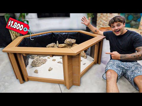 Buying CUSTOM 300G POND for My FISH BUILDING!! (what's inside?)