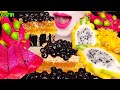 ASMR PITAYA DRAGON FRUIT HONEYCOMB BOBA PEARLS 피타야 드래곤 프루트 벌집꿀 타피오카 