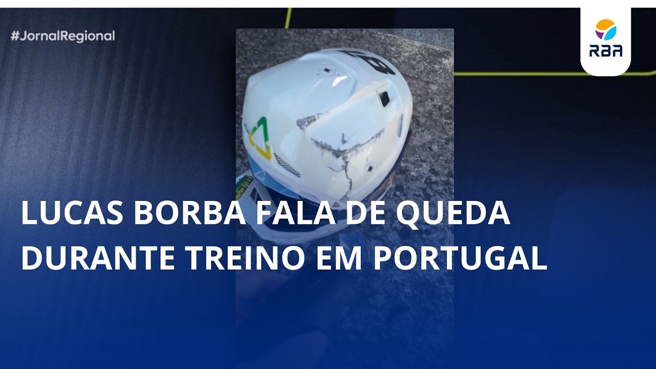 Queda assustadora: Lucas Borba mostra acidente durante treino em Portugal
