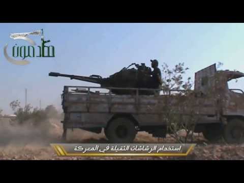 استهداف قوات النظام المتمركزين في مداجن بلدة المفكر في ريف حماة برشاش 23 من قبل ألوية الفتح ضمن معركة قادمون