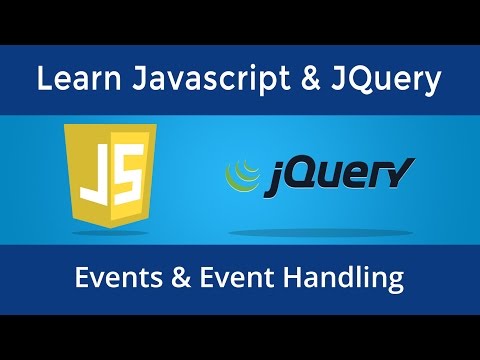 JavaScript jQuery Course | JavaScript and jQuery from Scratch Events and Event Handling