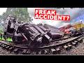 Train DERAILS After Hitting Tree