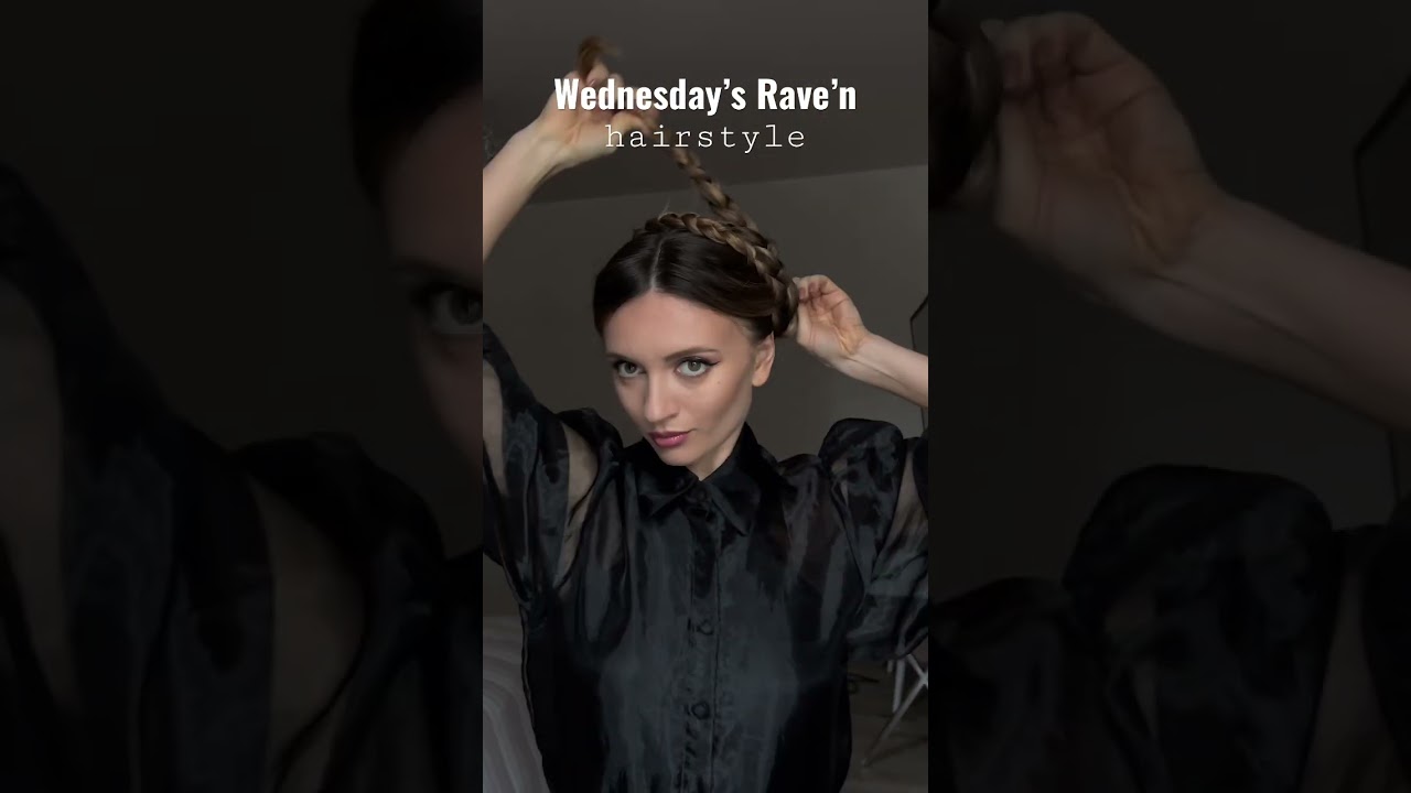How to do Wednesday Addams hairstyle #hairtutorial #longhair