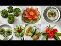 5 Super Salad Decoration ideas / Easy and Beautiful salad decoration / Tomato & cucumber decoration