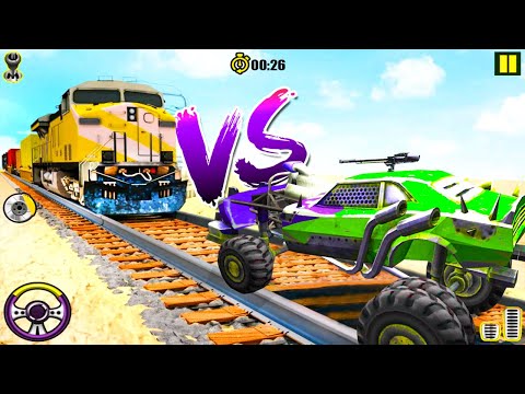 TRAIN VS MONSTER TRUCK DEMOLATION