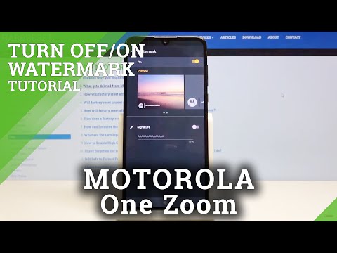 How to Enable Camera Watermark in Motorola One Zoom - Customize Watermark