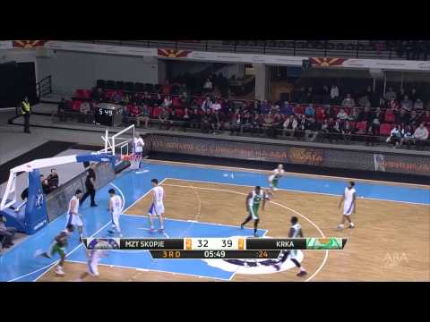 ABA Liga 2014/15, Round 18 match: MZT Skopje Aerodrom - Krka (17.1.2015)