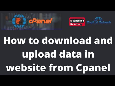 How do I download and upload  files from cPanel