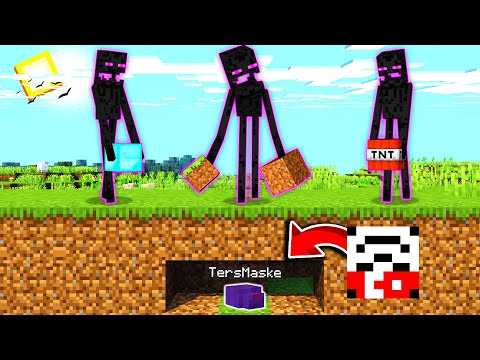 ENDERMİTE OLARAK KAÇIYORUM PEŞİMDE ENDERMAN VAR !! - Minecraft