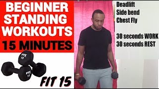 Standing Complete Beginner Workout - Easy! | Fit15