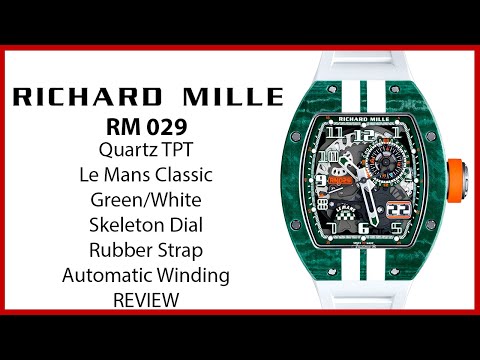 ▶ Richard Mille Automatic Winding Le Mans Classic Green/White Quartz TPT RM 029 - REVIEW