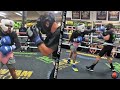 GERVONTA DAVIS PUTS BEATING ON SPARRING PARTNER DURING WORKOUT - UNLOADS ON BODY WITH POWER PUNCHES
