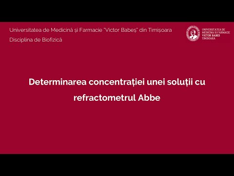 LP - Determinarea concentrației unei soluții cu refractometrul Abbe