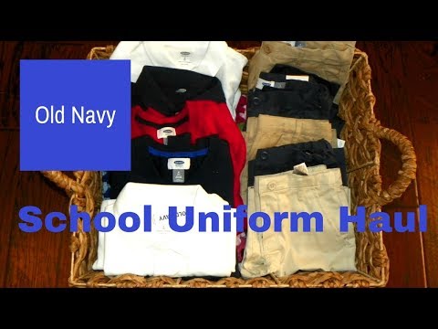 Back to School Uniforms- Old Navy Unboxing & Try-On