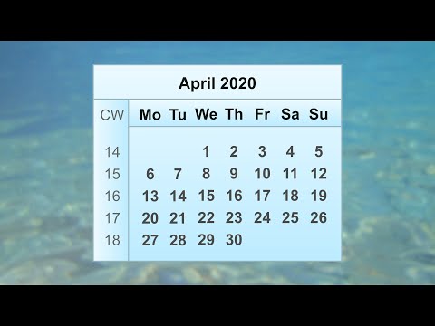 April 2020 Calendar