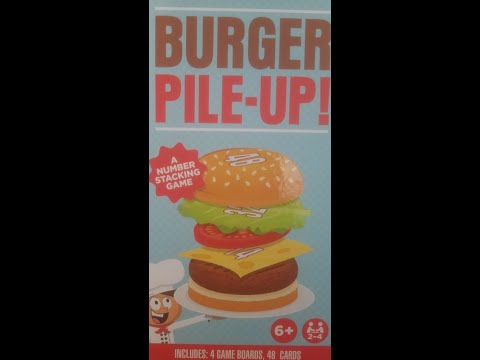 Burger Pile-Up Board Game (Dollar General / Old East Main Co.) -- What's Inside