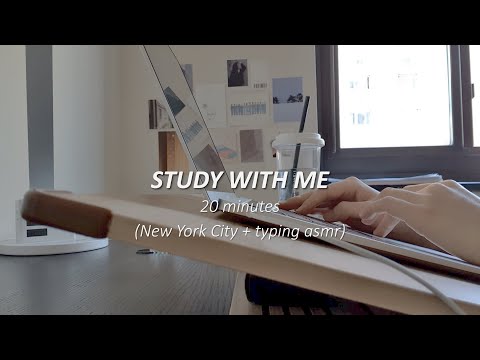 🚖STUDY WITH ME in New York (20 min) | MacBook typing asmr | motivation | NYC | real time | no break
