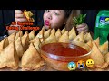 30 SAMOSA EATING CHALLENGE LOTS OF HOT CHILLI S FOOD CHALLENGE FOOD EATING SHOW ASMR MUKBANG