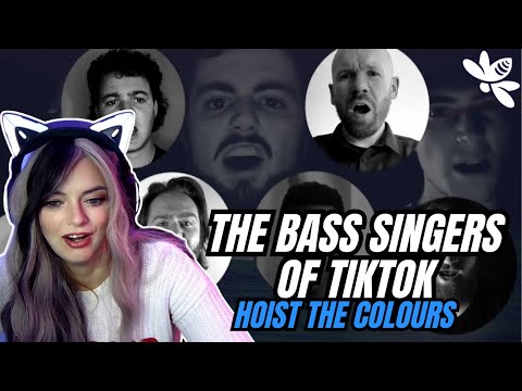 Reacting to The Bass Singers of TikTok - Hoist The Colours (A Cappella) | Girl react