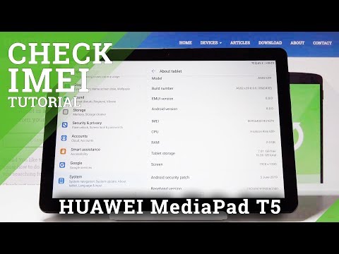 How to Check IMEI Number in HUAWEI MediaPad T5 - Locate Serial Number