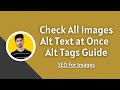 Check Alt text Of Images  |  Finding Missing Alt Tags of Images | SEO Tutorial for Beginners