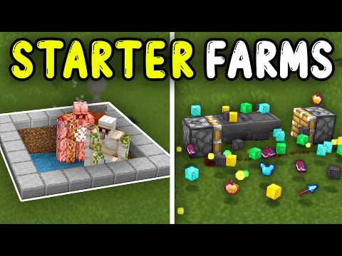 TOP 5 STARTER FARMS in 2026! Minecraft Bedrock 1.21+!