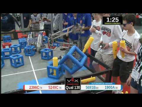 2015 VRC Tech Q130 - 2396C 5249C vs 5691B 1900A - 47 to 60 - VEX Worlds 2015 - Technology Division