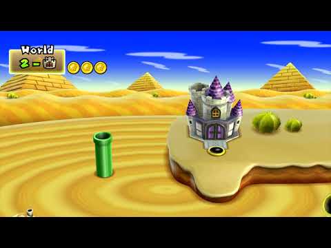 [TAS] New Super Mario Bros. Wii - (4-Players) - World 2 (100%)