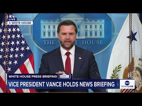 Vice President Vance hosts White House press briefing