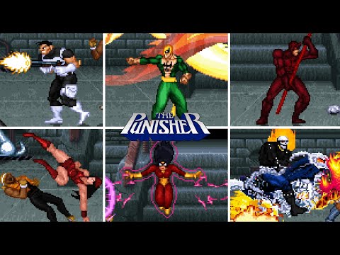 All Super Moves - The Punisher Arcade Remake
