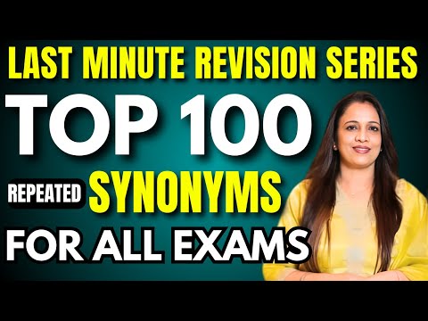 Top 100 Most Repeated Synoyms For All Exams | Last minute revision series  | English With Rani Ma'am