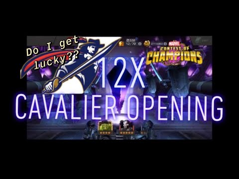 12x Cavalier Crystal Opening - Hoping for some 5 or 6 Star Luck! - Marvel Contest of Champions